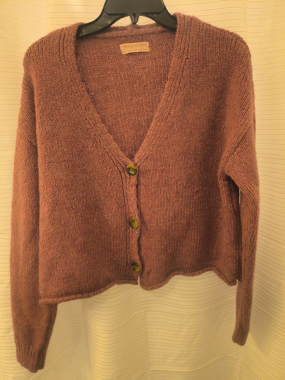 Urban Outfitters Dusty Rose V-Neck Button Cardigan